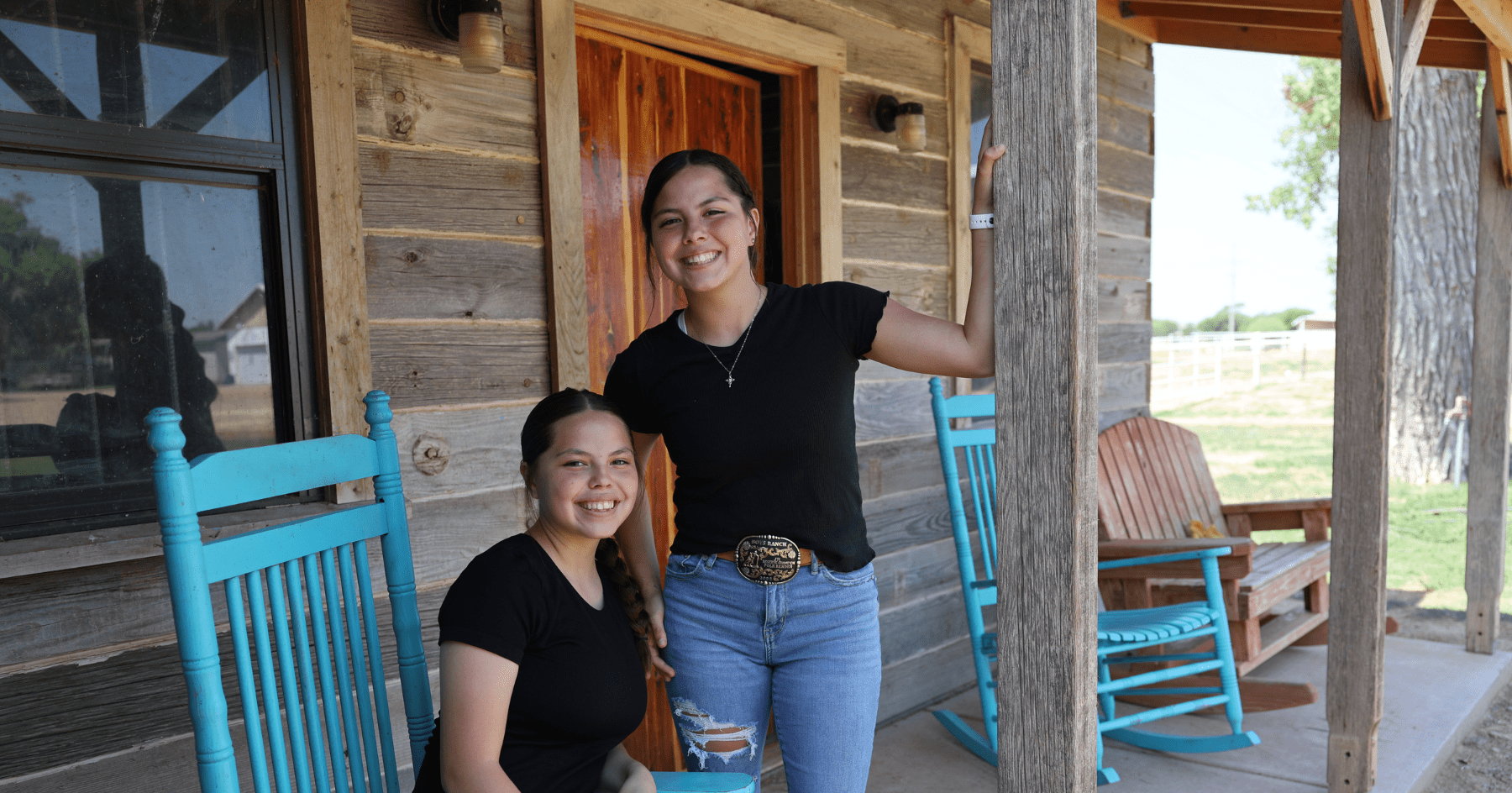 Picture of Faithlynn and Nevaeh, two of the 2024 Faces of Rodeo